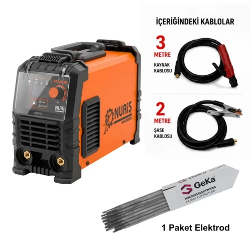 MA200E İnverter Kaynak Makinesi 200A + 1 Paket 2.5mm Elektrot