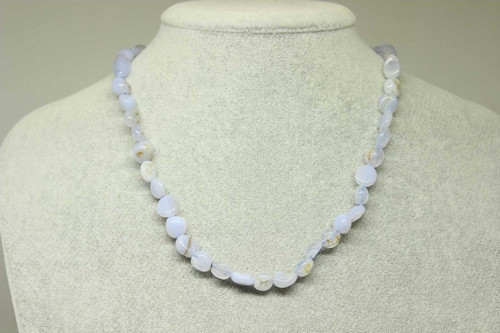 Kalsedon Taşı Doğal Parçalar Kolye (klipsli) (25537)