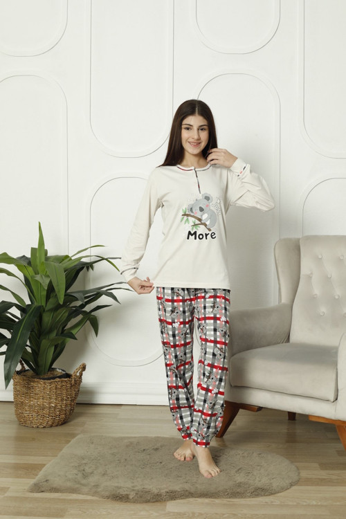 Angelos Gırls Kız Çocuk Koala Baskılı Pijama Takımı 7-15 Yaş 6081-82