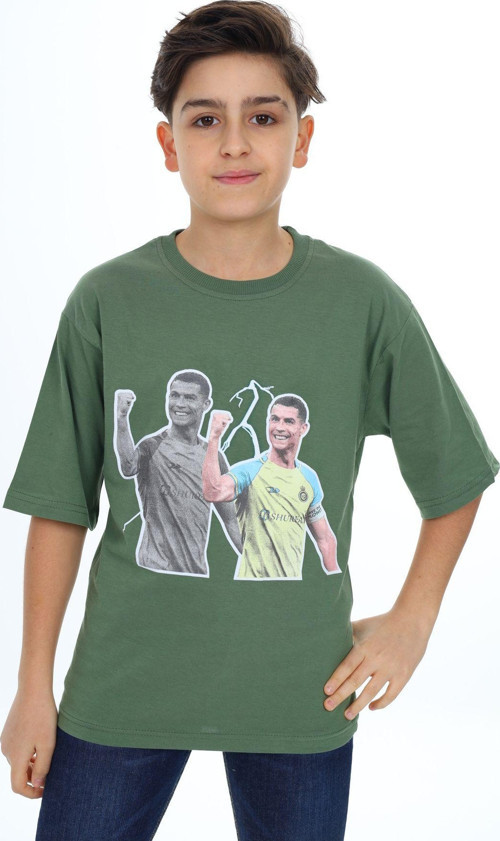 Angelos Gırls Erkek Çocuk Fotoğraf Baskılı T-Shirt 9-14 Yaş Lx7096