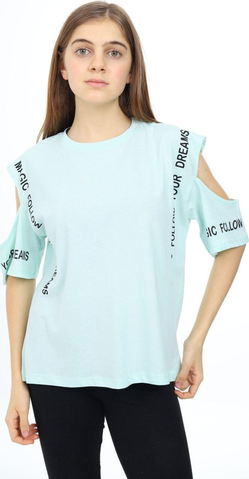 Angelos Gırls Kız Çocuk Omuzları Açık T-Shirt 9-14 Yaş Lx5017