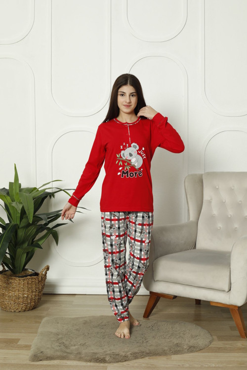 Angelos Gırls Kız Çocuk Koala Baskılı Pijama Takımı 7-15 Yaş 6081-82