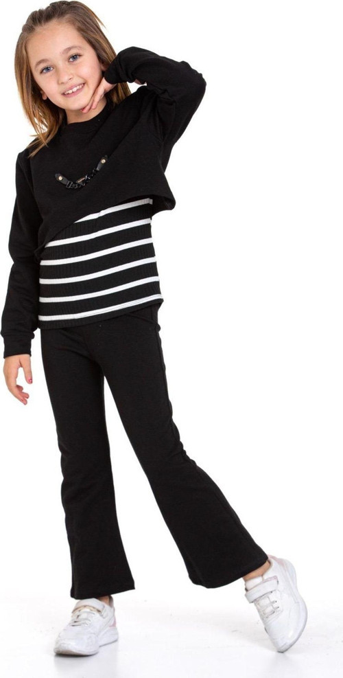Angelos Gırls Kız Çocuk 3'Lü Takım (Pantolon+Bluz+T-Shirt) 12125