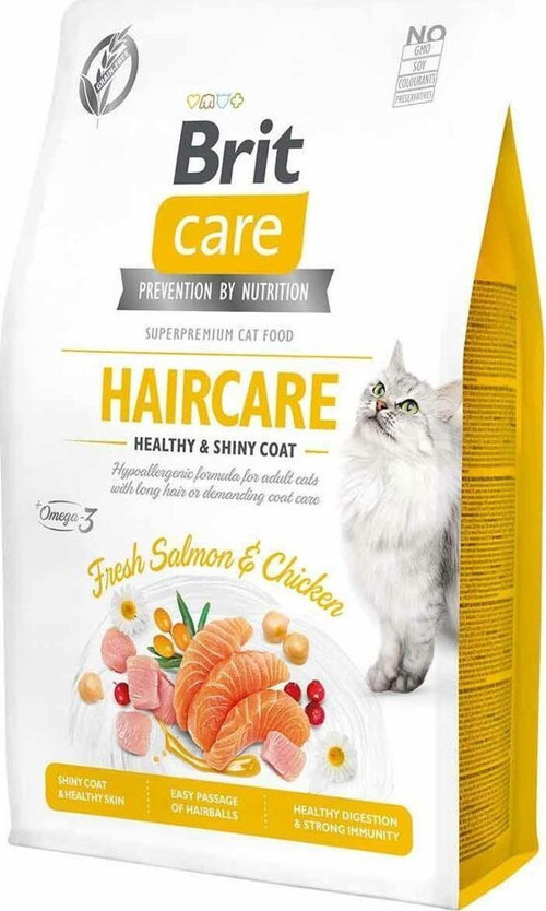 Hipoalerjenik Haircare Tavuk Ve Somonlu Tahılsız Kedi Maması 7 Kg