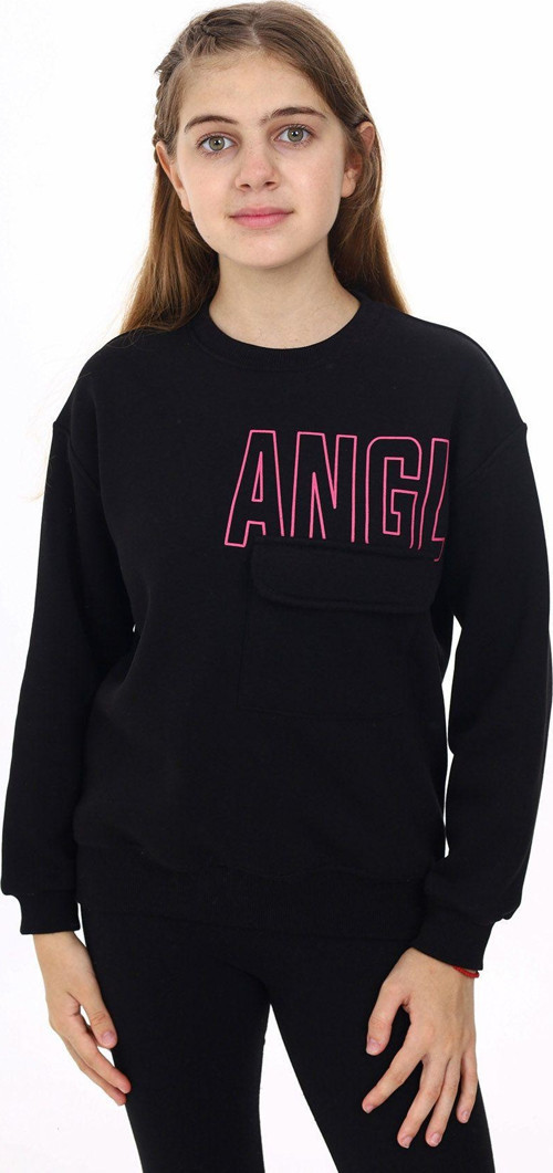 Angelos Gırls Kız Çocuk Baskılı 3 İplik Cep Detaylı Sweatshirt 7-13 Yaş Lx281