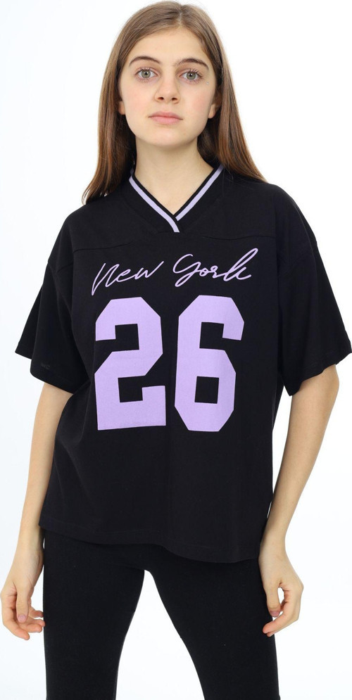 Angelos Gırls Kız Çocuk V Yaka T-Shirt 9-14 Yaş Lx021