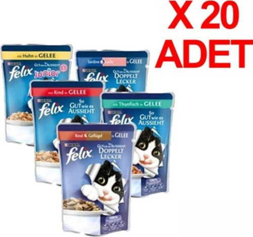 Karışık Paket Kedi Konservesi 20 Adet Yeni İçerik