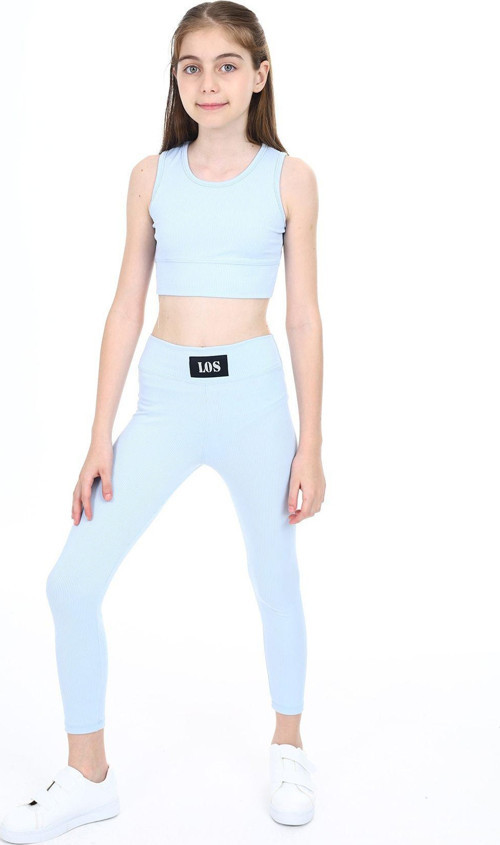 Angelos Gırls Kız Çocuk Crop Bady Ve Taytlı Takım 8-12 Yaş
