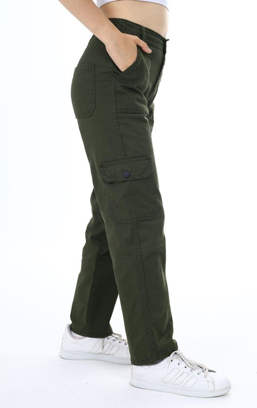 Angelos Gırls Kız Çocuk Kargo Cepli Gabardin Pantolon 9-14 Yaş Lx257