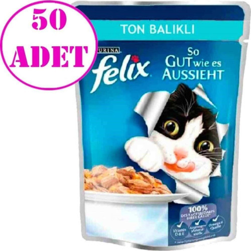 Ton Balıklı Yaş Kedi Maması 50 Adet