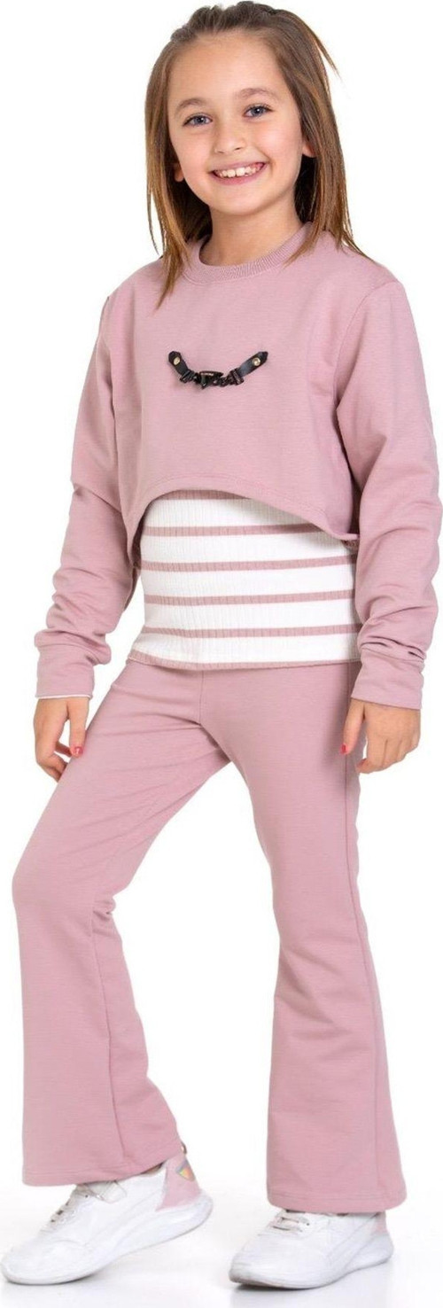 Angelos Gırls Kız Çocuk 3'Lü Takım (Pantolon+Bluz+T-Shirt) 12125