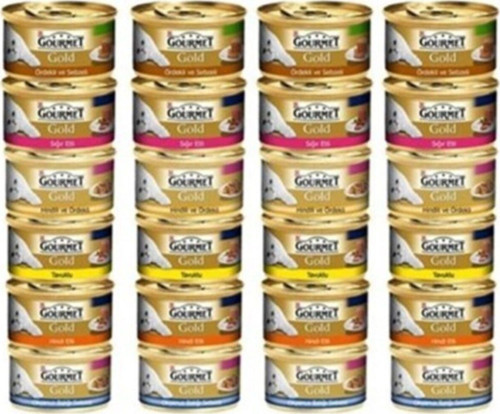 Gold 24 Adet Karışık 85 Gr Kedi Konserve Maması