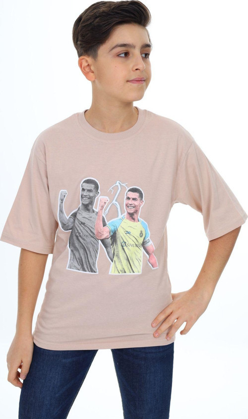 Angelos Gırls Erkek Çocuk Fotoğraf Baskılı T-Shirt 9-14 Yaş Lx7096
