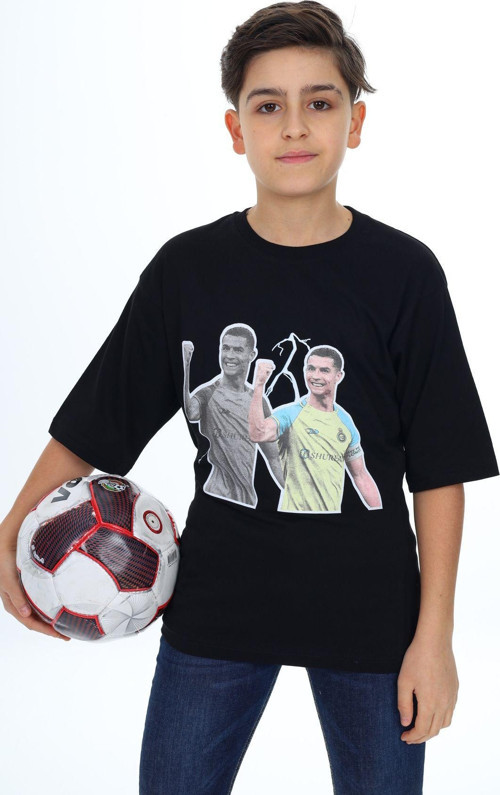 Angelos Gırls Erkek Çocuk Fotoğraf Baskılı T-Shirt 9-14 Yaş Lx7096