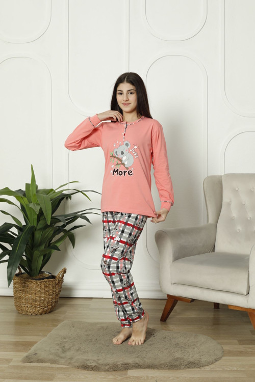 Angelos Gırls Kız Çocuk Koala Baskılı Pijama Takımı 7-15 Yaş 6081-82