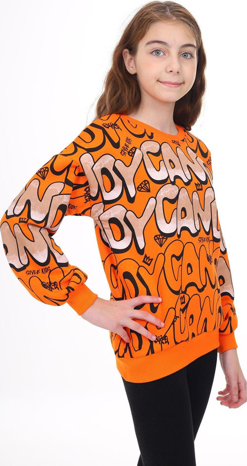 Angelos Gırls Kız Çocuk Yazı Baskılı Sweatshirt Px306