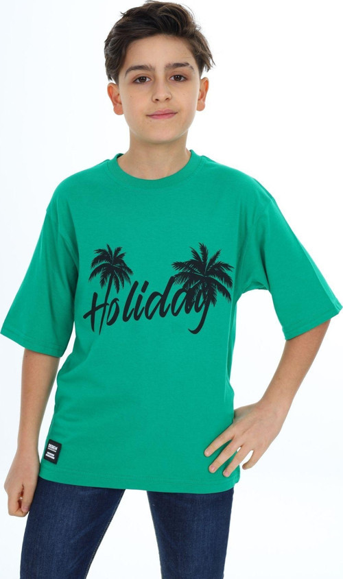 Angelos Gırls Erkek Çocuk Holiday Baskılı T-Shirt 9-14 Yaş Lx7099