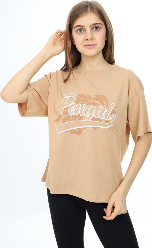 Angelos Gırls Kız Çocuk Yazı Baskılı T-Shirt 9-14 Yaş Lx001