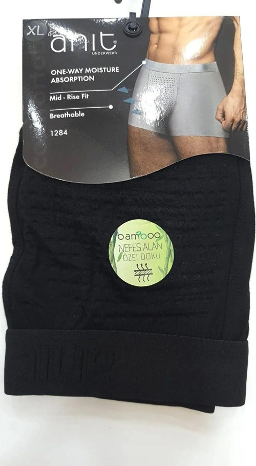 10'Lu Düz Renk Likralı Nefes Alan Bambu Erkek Boxer %96 Bambu %4 Likra