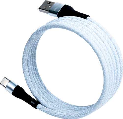 KS-AC01 Beyaz Manyetik USB-C-USB-A Kablo – 1 m, Süper Hızlı Şarj