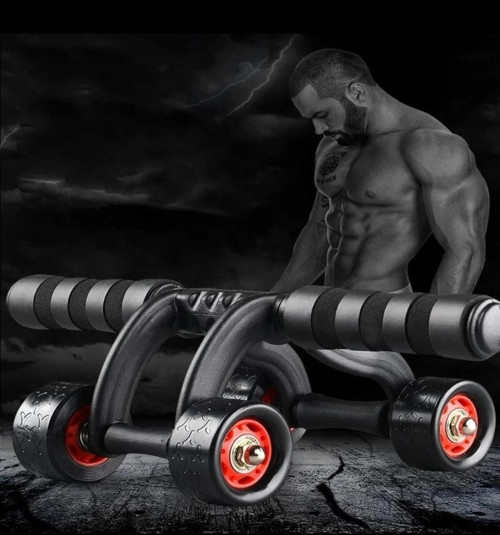 Ab Roller Karın Ve Kol Kası Egzersiz Aleti Fitnes Güç Tekerleği Fitness (Diz Pedi Hediye)