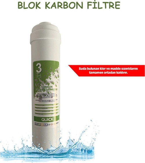 Kapalı Kasa Su Arıtma Cihazı Filtresi Inline 2 Yıllık Bakım Seti (MEMBRANSIZ SET)