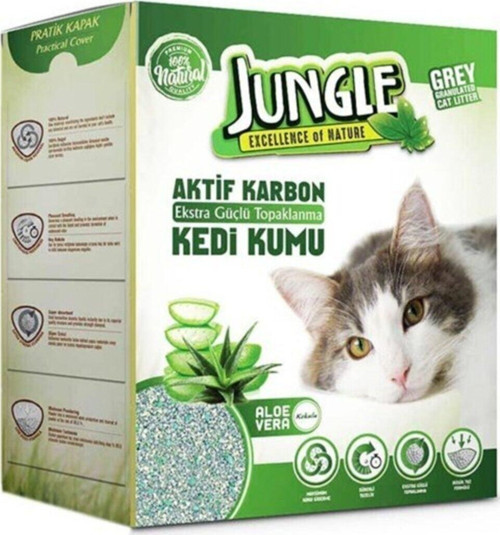 Karbonlu Ve Aloeveralı Ince Taneli Topaklanan Kedi Kumu 6 Lt