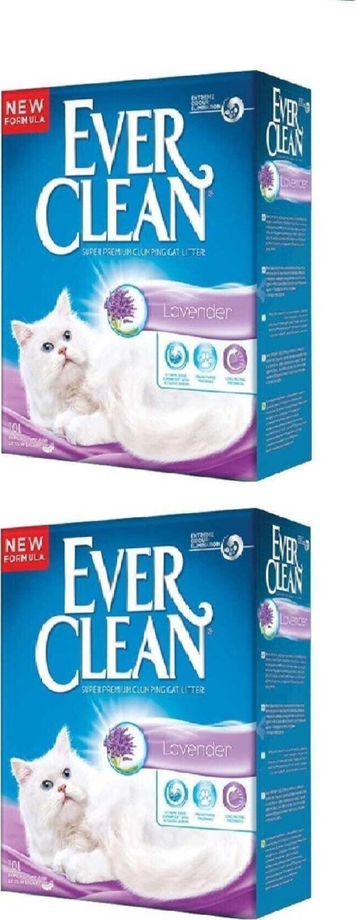 Lavander Topaklaşan Kedi Kumu 10 Lt X 2 Adet
