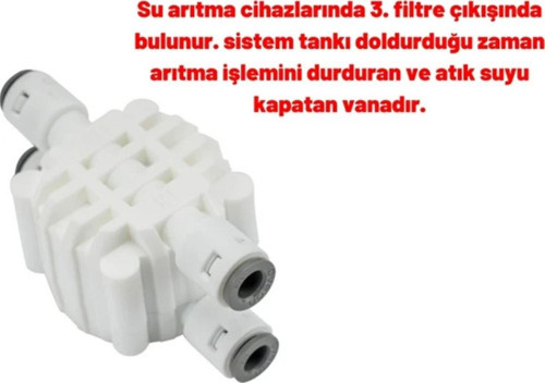 Su Arıtma Cihazı Shutoff Valve 4 Yollu Vana + Atık Kısıcı Flowlimit 300 Set