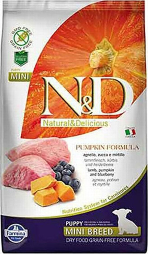 Pumpkın Tahılsız Köpek Kuzu & Yaban Mersini Puppy Mini 7 KG