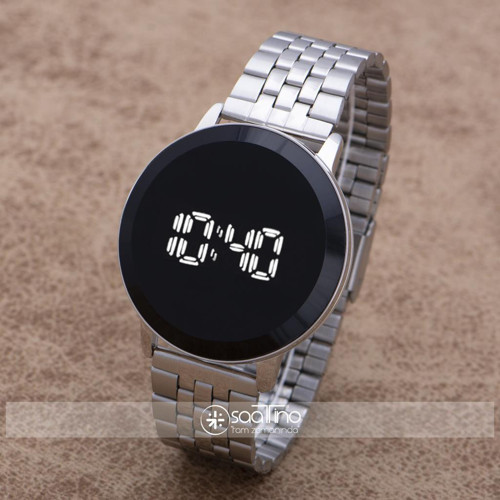 Gümüş Çelik Kordonlu Dokunmatik Led Unisex Kol Saati ST-303936