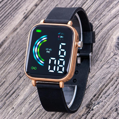 Siyah Renk Unisex Genç Kız Kadın Ledwatch Saat (Akıllı Saat Değildir!) ST-304310