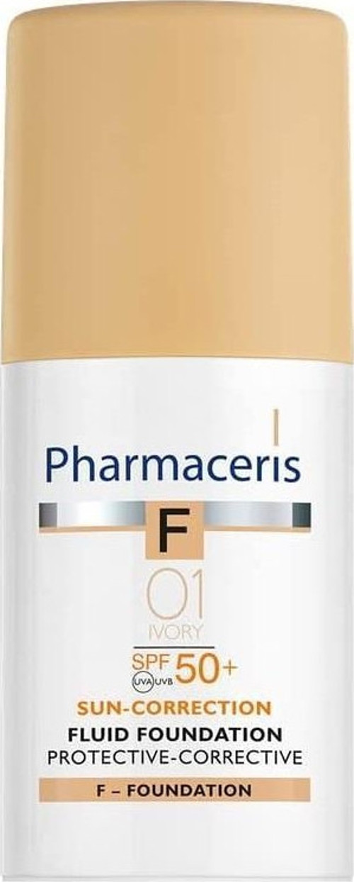 F SPF 50+ Ivory Koruyucu Düzeltici Sıvı Fondotenli Güneş Koruyucu Krem 30 ml