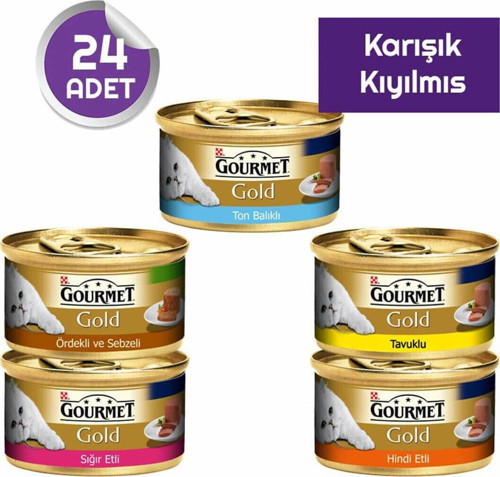 Gold Kıyılmış Kedi Konservesi KARIŞIK PAKET