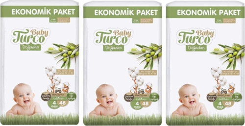 Bebek Bezi Ekonomik Paket 48'l (4 Numara) 3 Paket 144 Adet