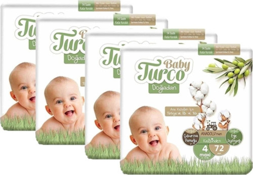 Doğadan Süper Paket Bebek Bezi 4 No Maxi 72 Li X 4 Ad