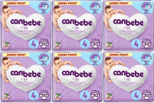 7-14 Kg 4 No 30 Adet Jumbo Paket 6 Adet Bebek Bezi