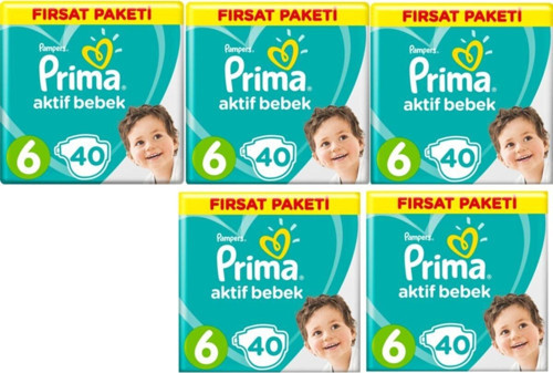 Bebek Bezi Aktif Bebek 6 Beden 200 Adet Ekstra Large Fırsat Paketi