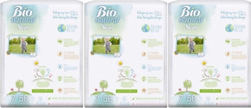 Bebek Bezi Bio Natural Beden:7 (20-30kg) Xx Large 168 Adet (4 Lü Jumbo Pk Serisi) (3pk*56)