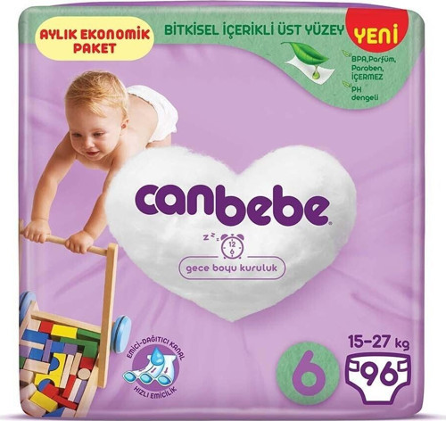 Bebek Bezi 6 Beden XL Aylık Ekonomik Paket 96 Adet