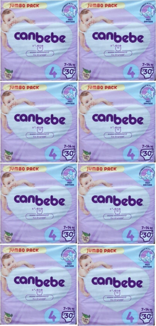 Jumbo Paket 4 Numara 240 Adet Bebek Bezi