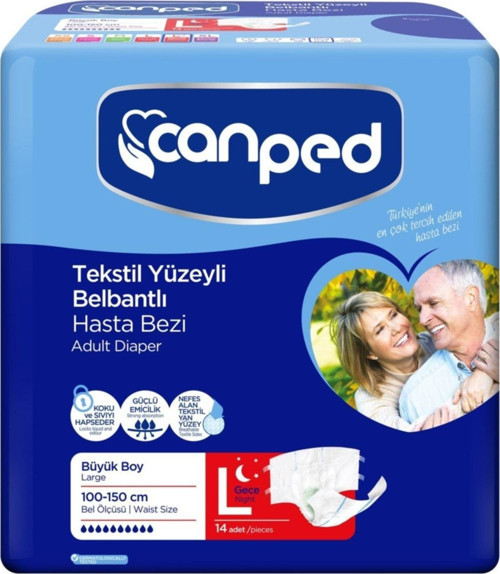 Belbantlı Gece Büyük Eko (large/night) Hasta Bezi 14'lü