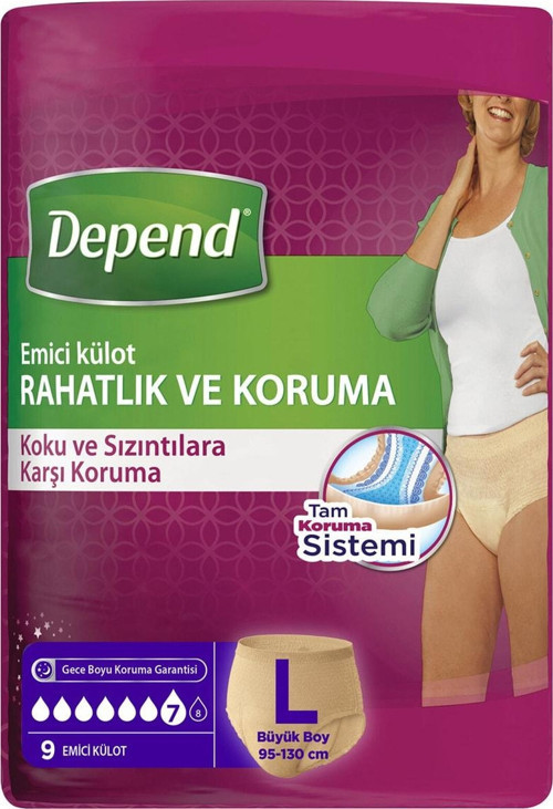 Emici Külot Bez L Beden 9'lu
