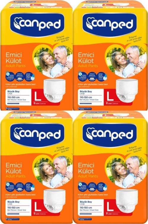 Emici Külot Büyük Boy 8x4:32 Adet 110-150 cm