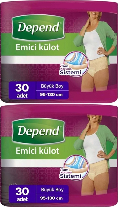 Emici Külot Hasta Bezi Large - Büyük Kadın 60 Adet (2pk*30)