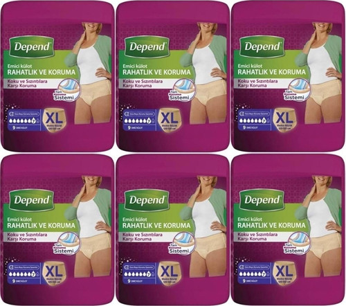 Emici Külot Hasta Bezi Xl Extra Büyük 54 Adet (6pk*9)