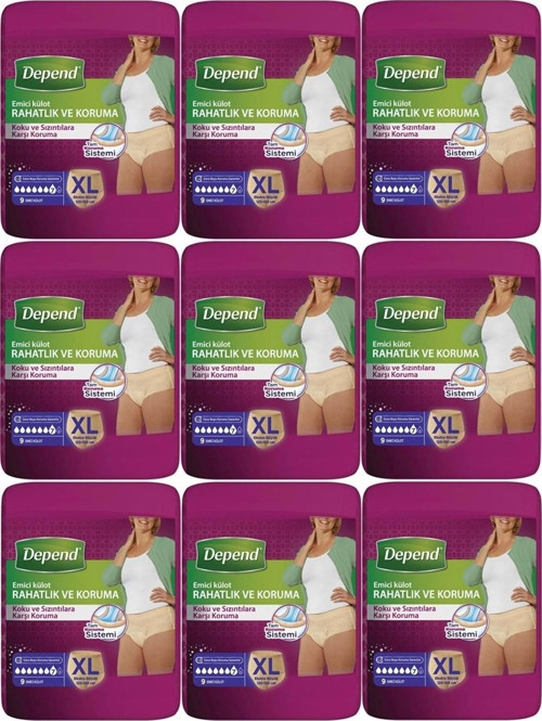 Emici Külot Hasta Bezi Xl Extra Büyük 81 Adet (9pk*9)