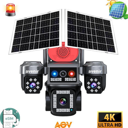 AV-S445 E-SİM 4 Kameralı AOV Güneş Enerjili Kamera
