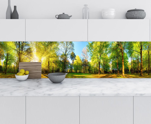 Mutfak Tezgah Arası Folyo Fayans Kaplama Folyosu Bahar Manzarası 60x200 CM