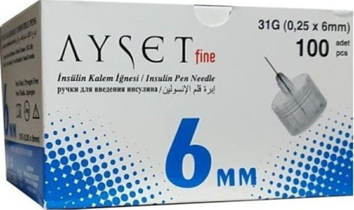 Fine Insülin Kalem Iğnesi 31g 0.25 X 6mm